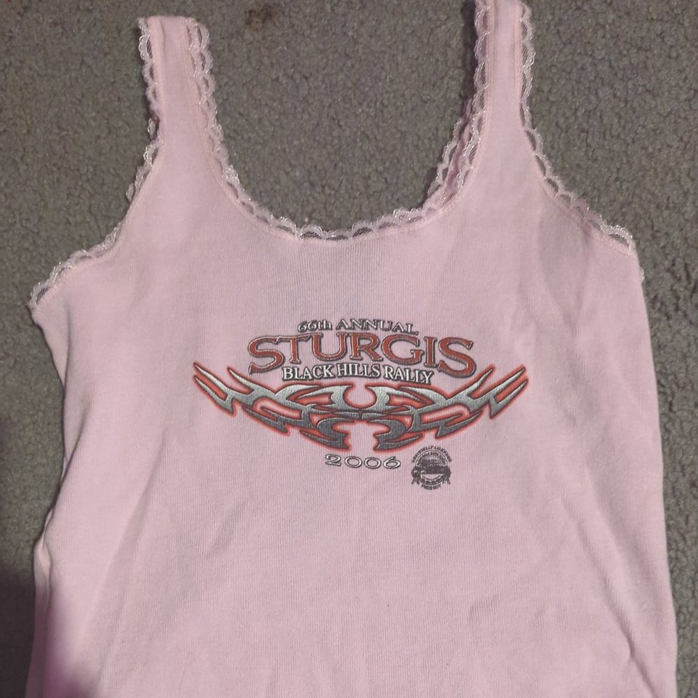 Full length pink biker tank